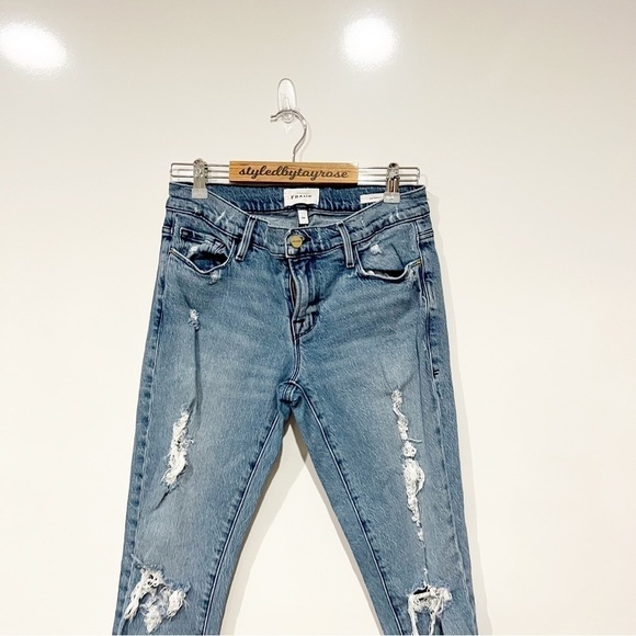 FRAME Le Garcon Jeans in Beldon Rips - Picture 8 of 14